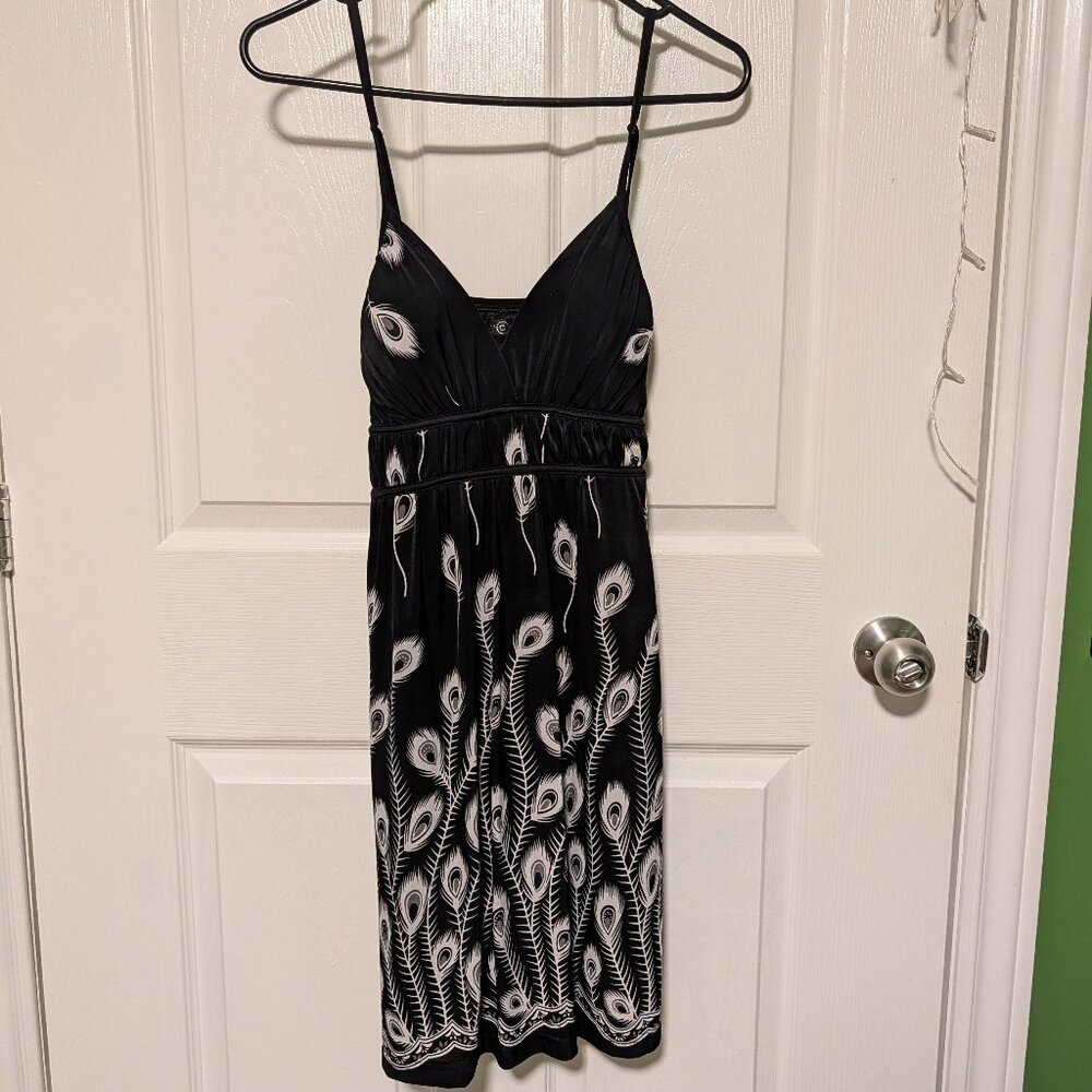 Black Peacock Cocktail Dress
